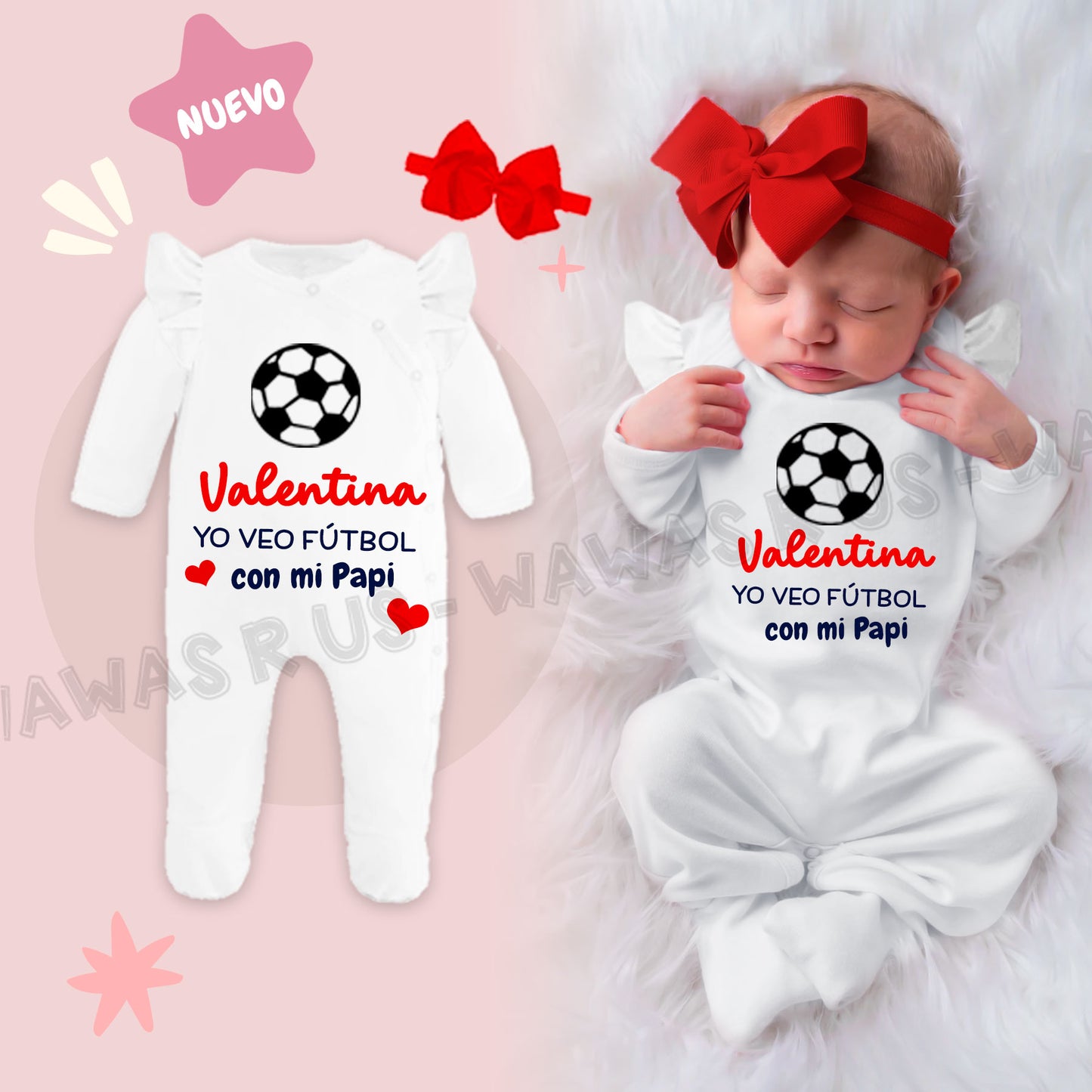 Ajuar Enterizo Futbolero Niña