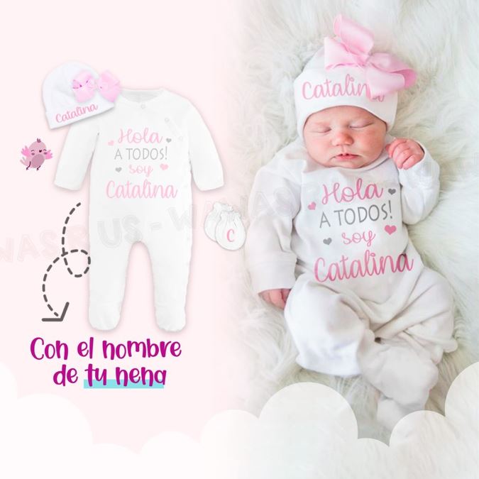 Ajuar Bienvenida "Hola a Todos" - Niรฑa