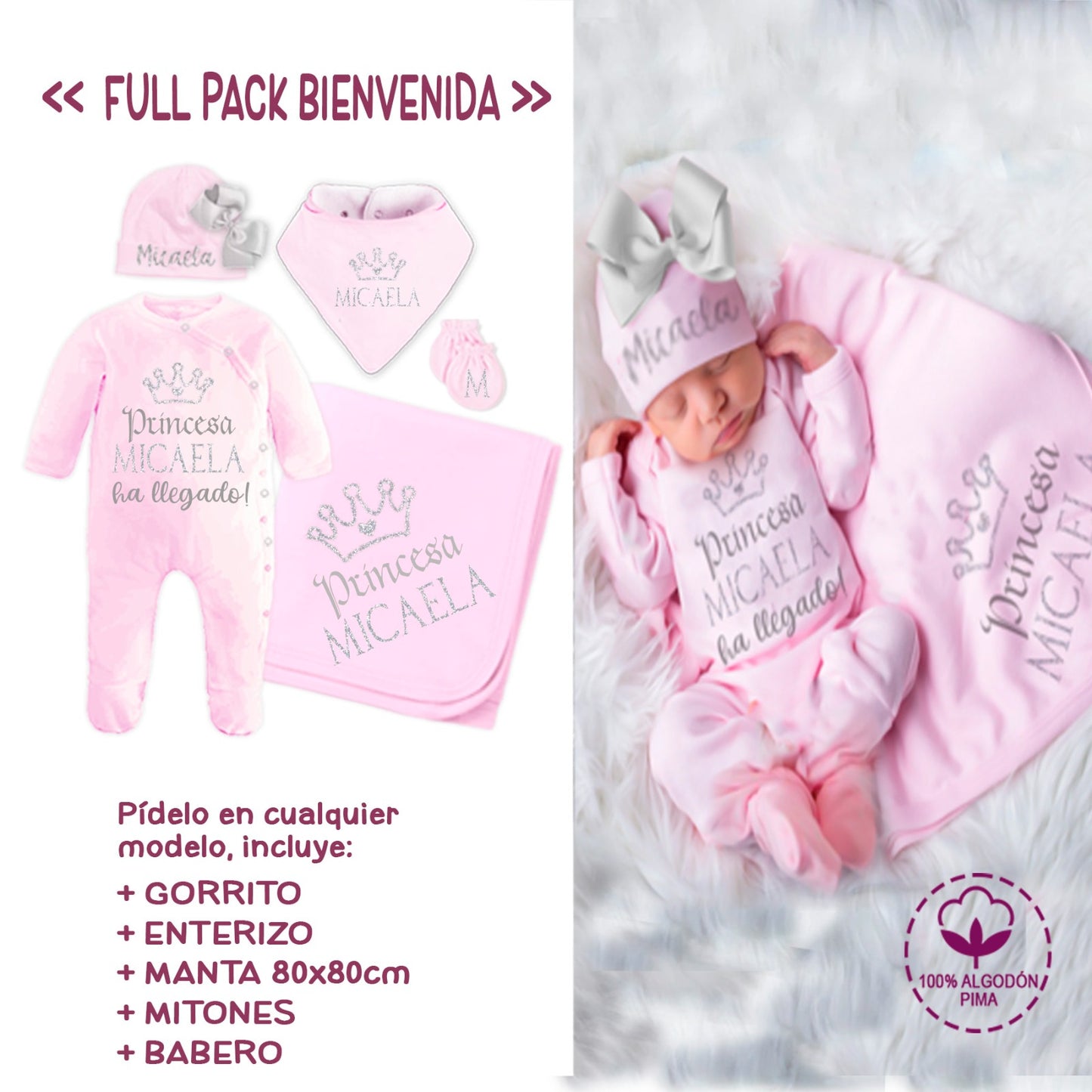 Set de Bienvenida Algodón Pima - Niña